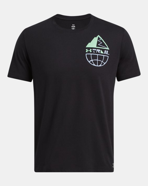 Men's UA Launch Trail Short Sleeve in Black image number 2
